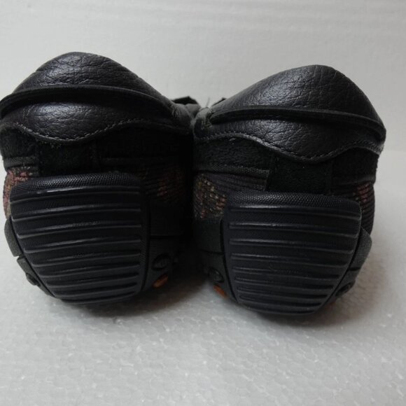 Taos Women's 7 Black Suede Slip On Loafers Arch Support Floral Detail - Picture 4 of 9